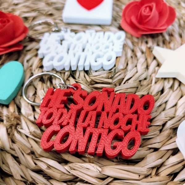 Llavero 3D personalizado con frase - Imagen 3