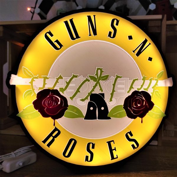 Lámpara led de Guns’N Roses
