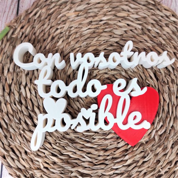 Frase “Con vosotros todo es posible”